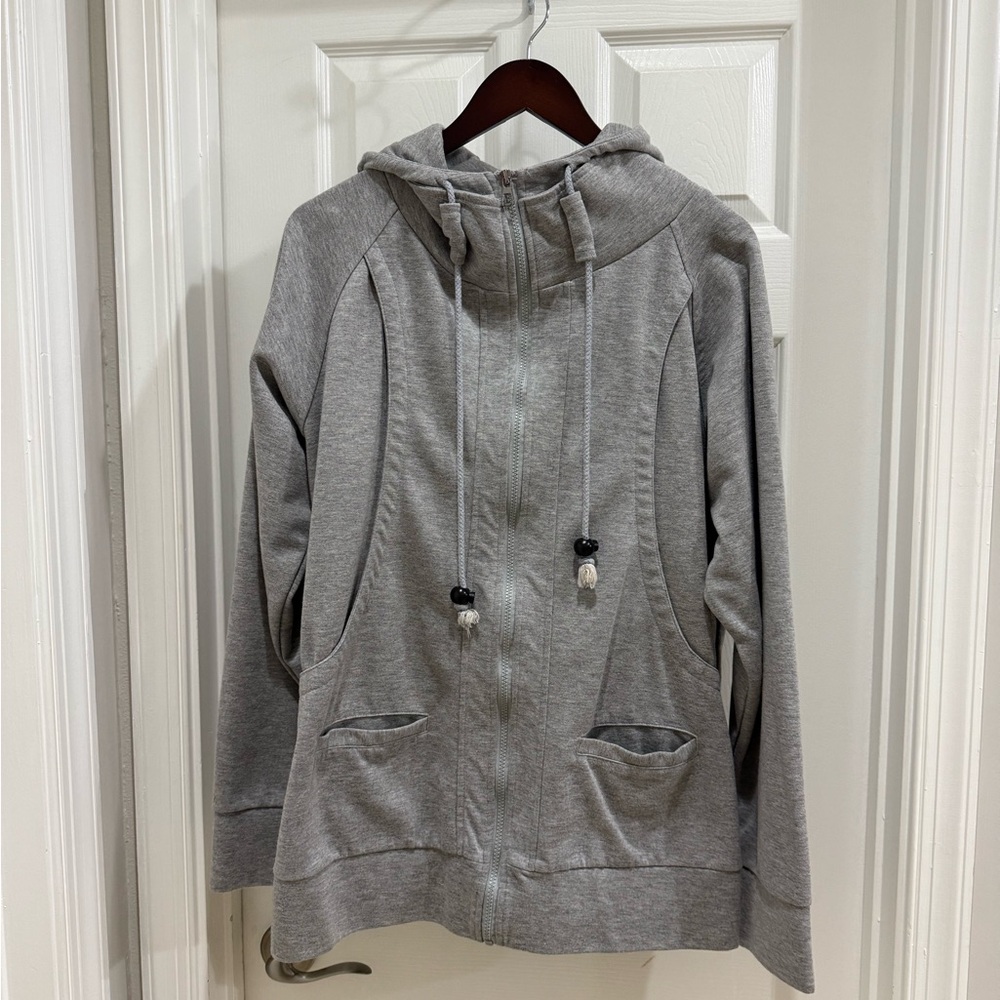 H2H Gray Men's Full Zip Hoodie Jacket